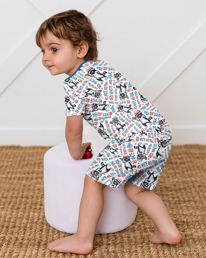 Schlafanzug-Set zweiteilig, kurze Ärmel, kurze Hose, Bambus
