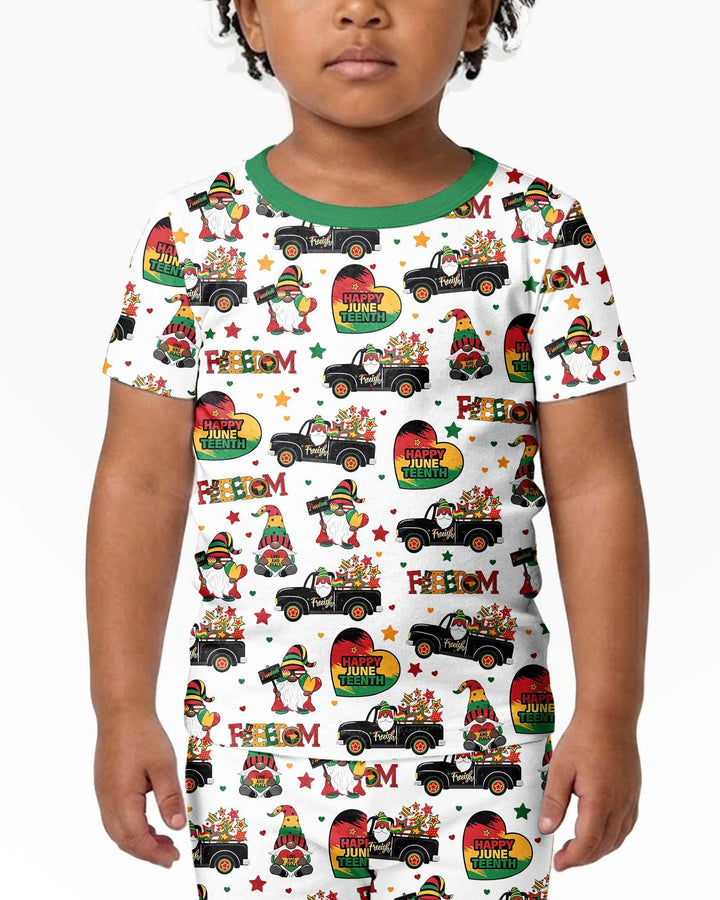 Template Zweiteiliges Pyjama-Set mit kurzen Ärmeln und Shorts