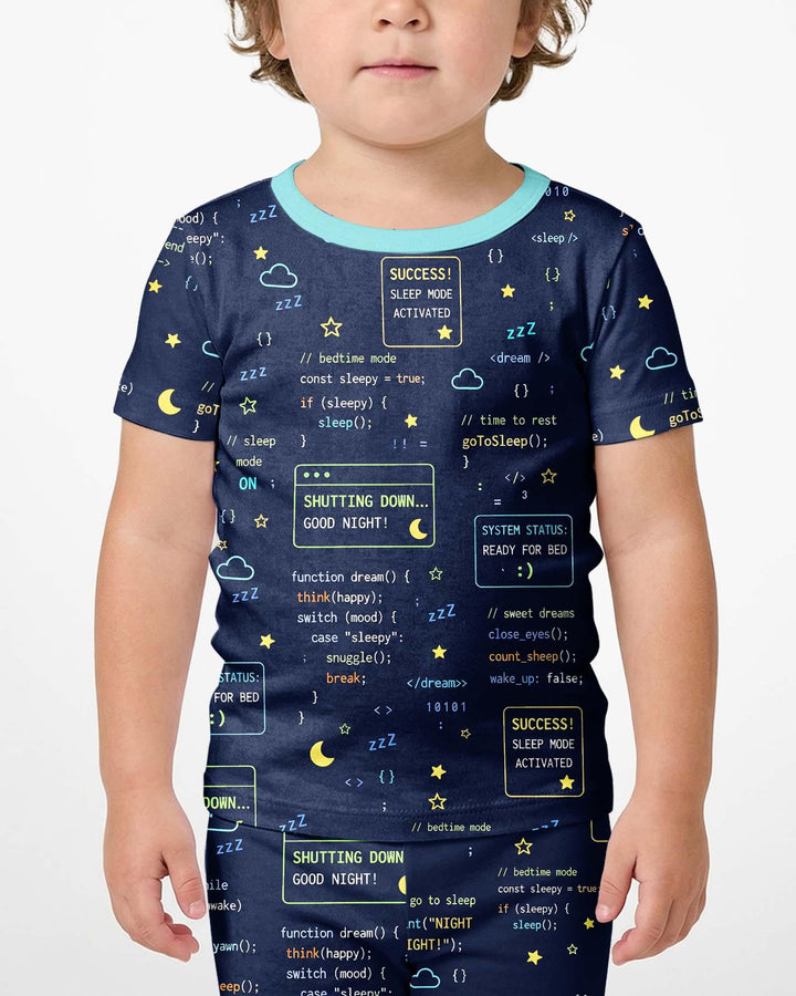 Template Zweiteiliges Pyjama-Set mit kurzen Ärmeln und Shorts
