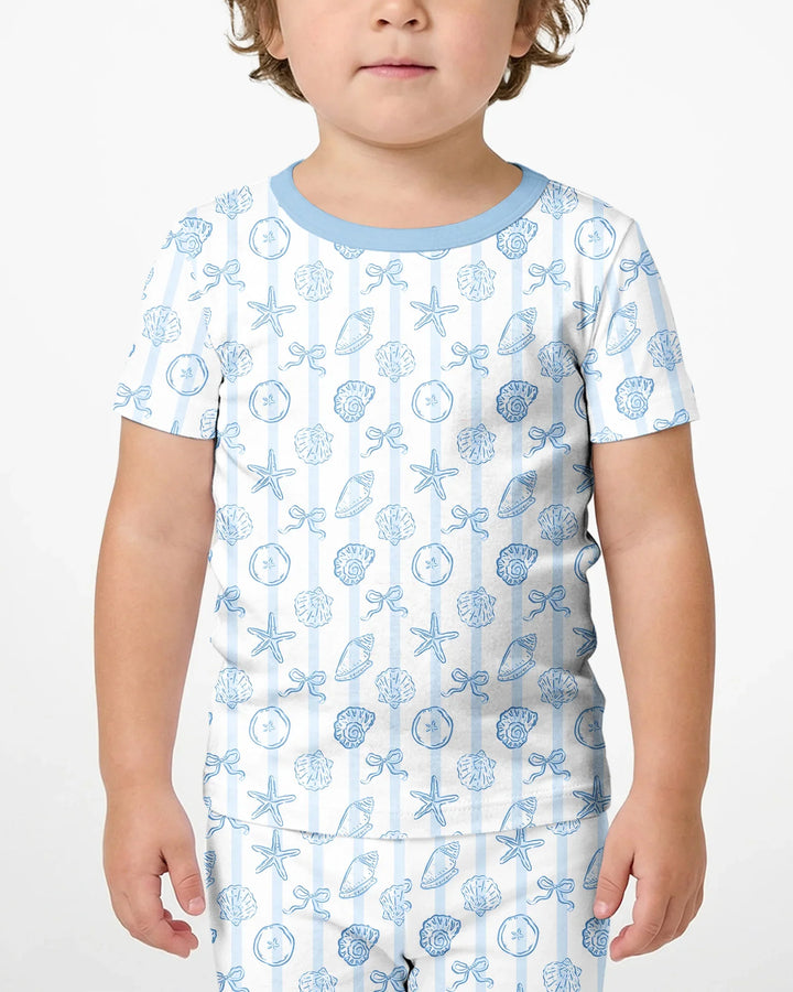 Schlafanzug-Set zweiteilig, kurze Ärmel, kurze Hose, Bambus