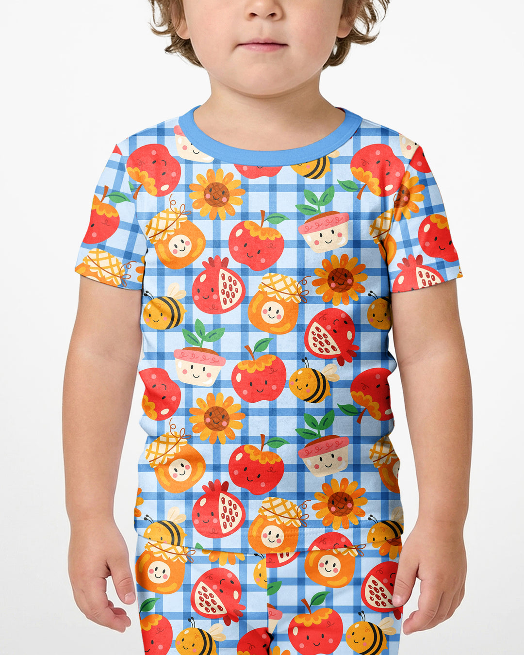 Schlafanzug-Set zweiteilig, kurze Ärmel, kurze Hose, Bambus