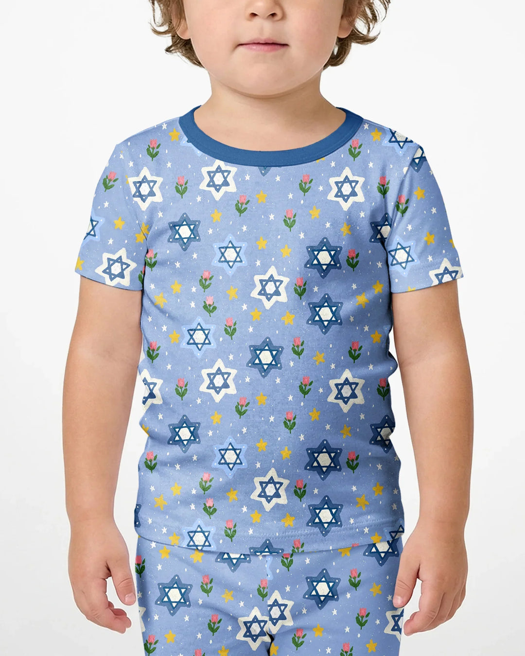 Schlafanzug-Set zweiteilig, kurze Ärmel, kurze Hose, Bambus