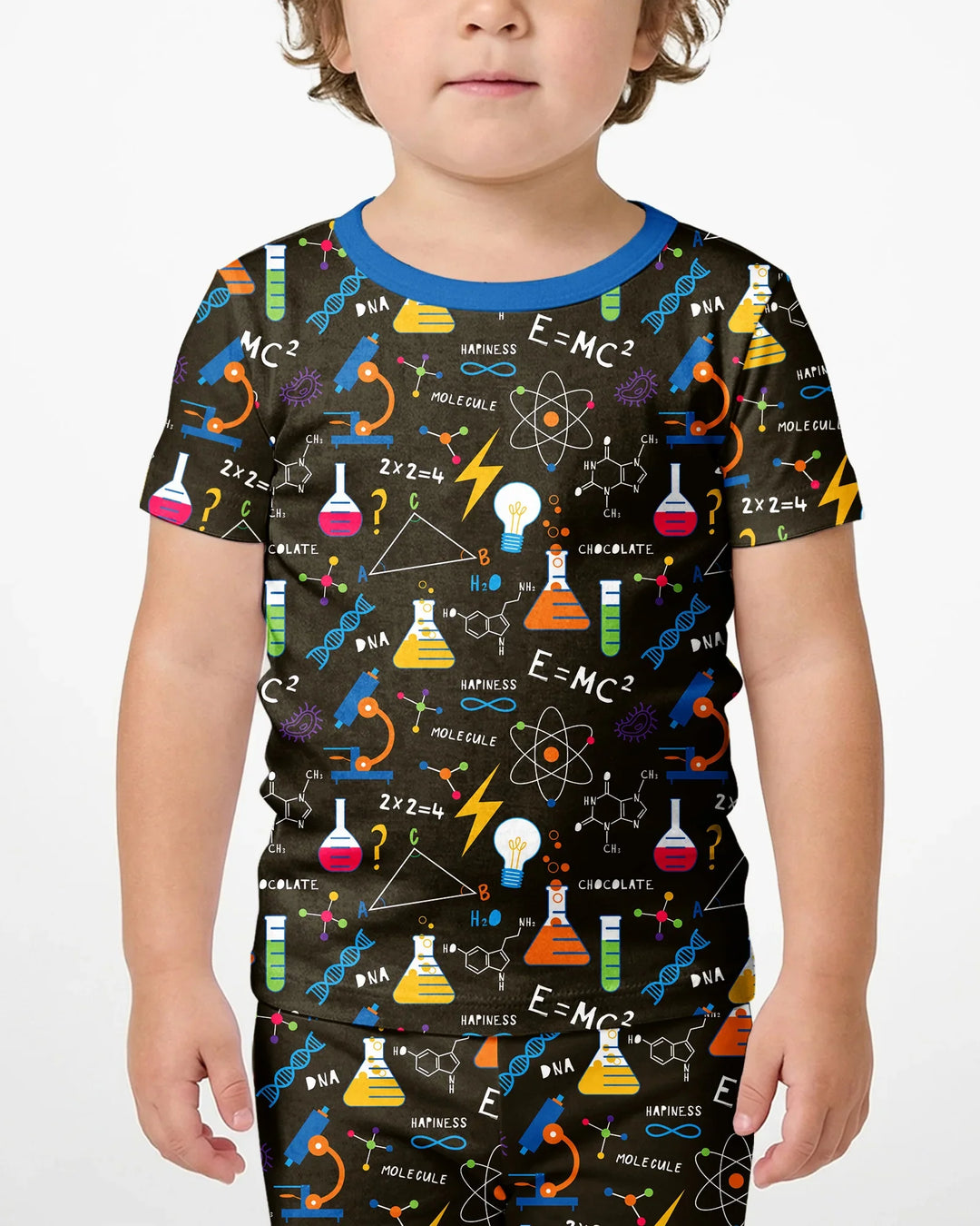 Template Zweiteiliges Pyjama-Set mit kurzen Ärmeln und Shorts