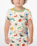 Template Zweiteiliges Pyjama-Set mit kurzen Ärmeln und Shorts