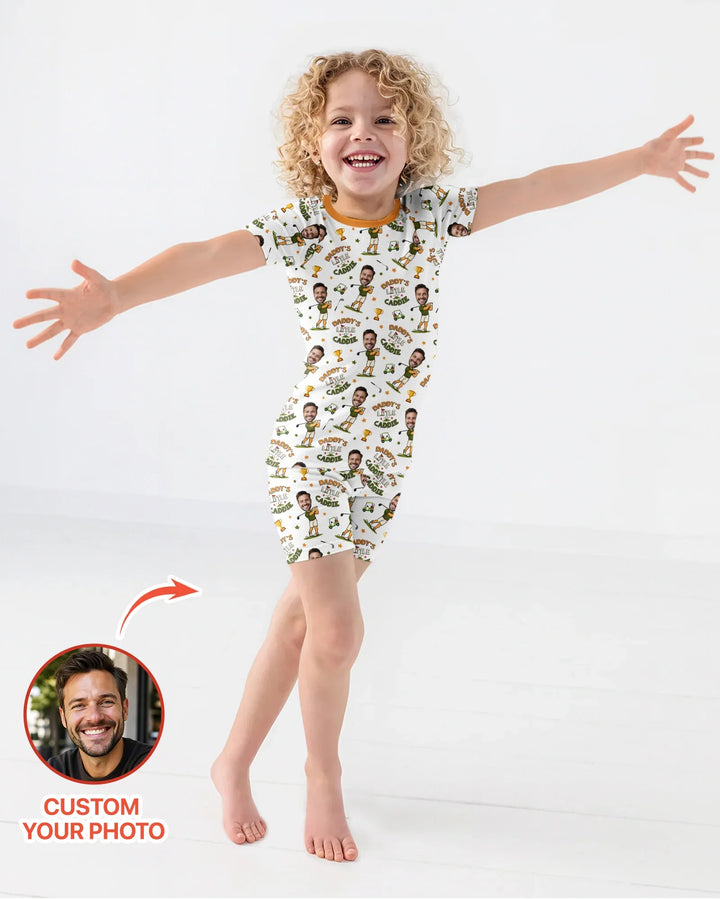 Zweiteiliges Pyjama-Set mit kurzen Ärmeln und Shorts im Sommer-Design