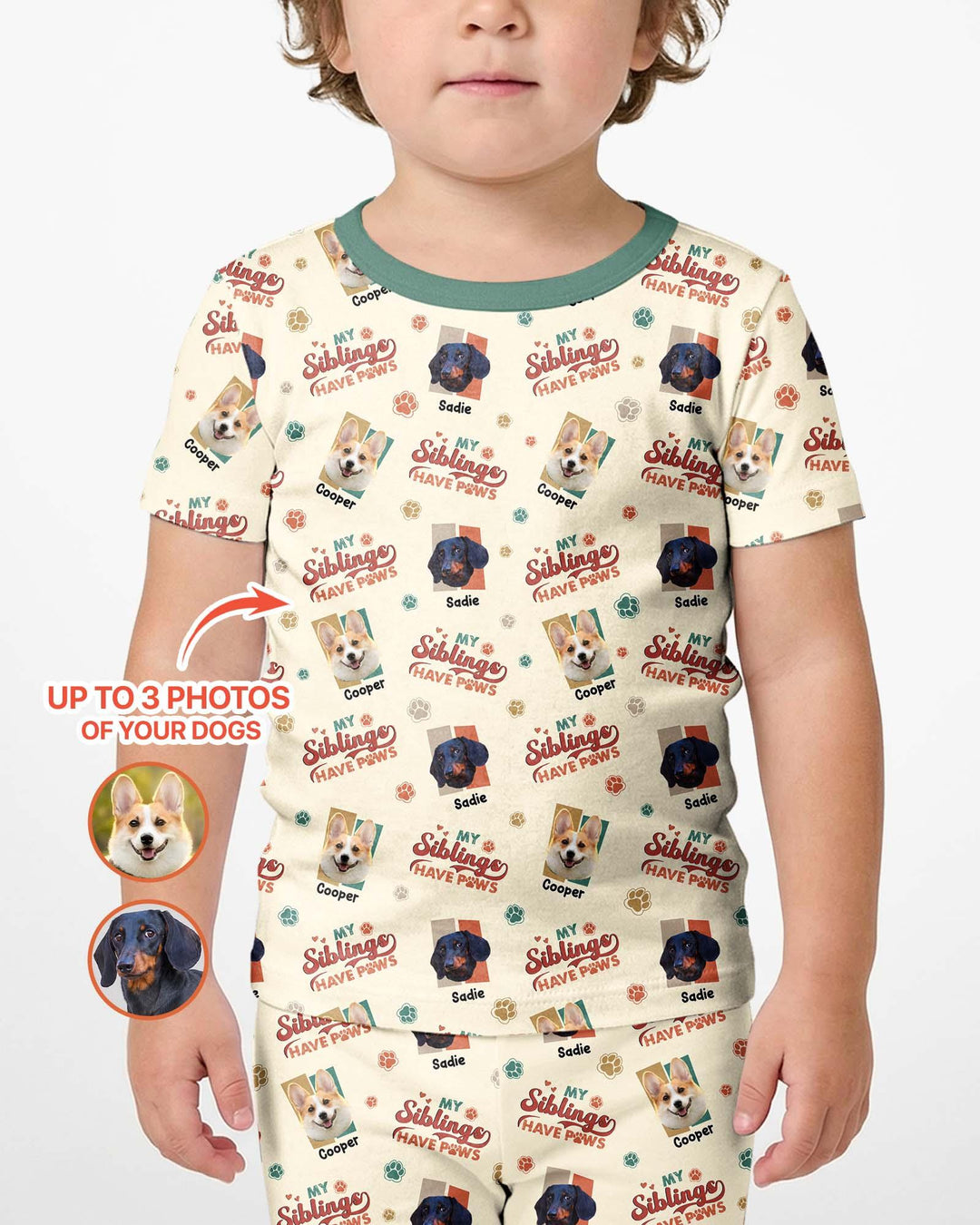 Zweiteiliges Pyjama-Set mit kurzen Ärmeln und Shorts im Sommer-Design