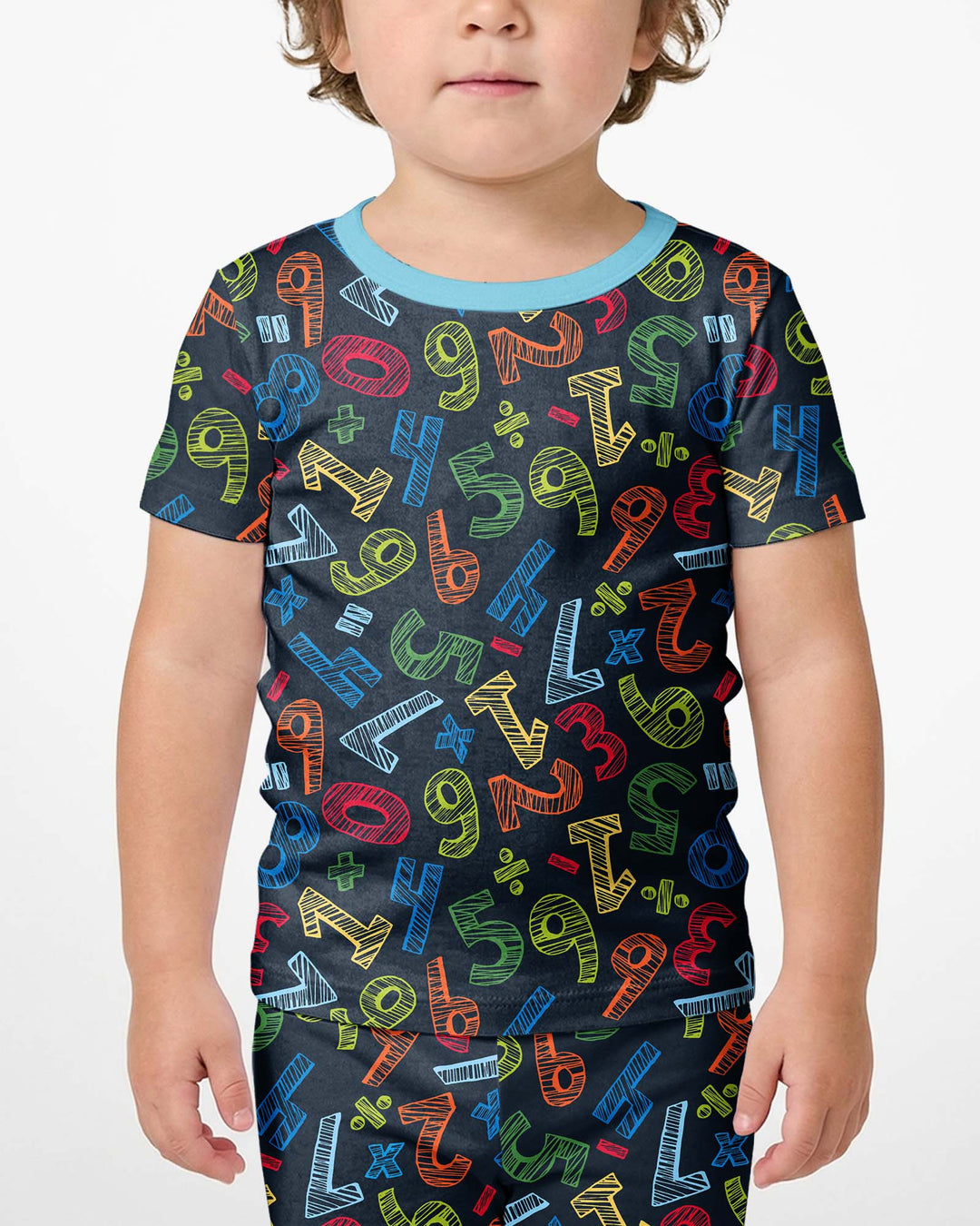 Template Zweiteiliges Pyjama-Set mit kurzen Ärmeln und Shorts