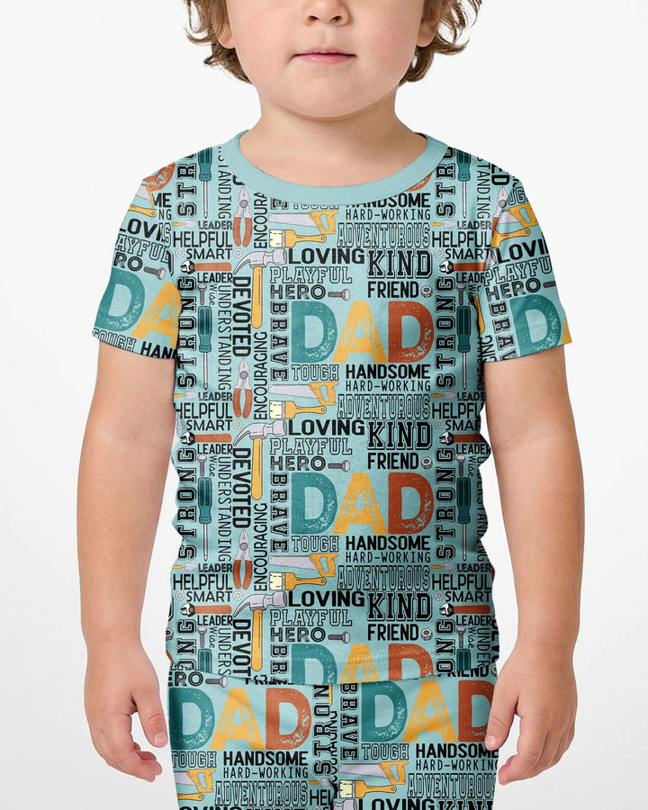 Template Zweiteiliges Pyjama-Set mit kurzen Ärmeln und Shorts