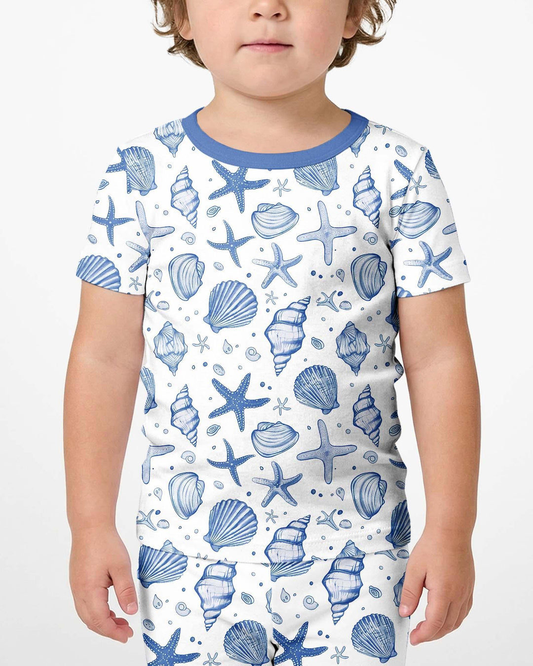 Template Zweiteiliges Pyjama-Set mit kurzen Ärmeln und Shorts