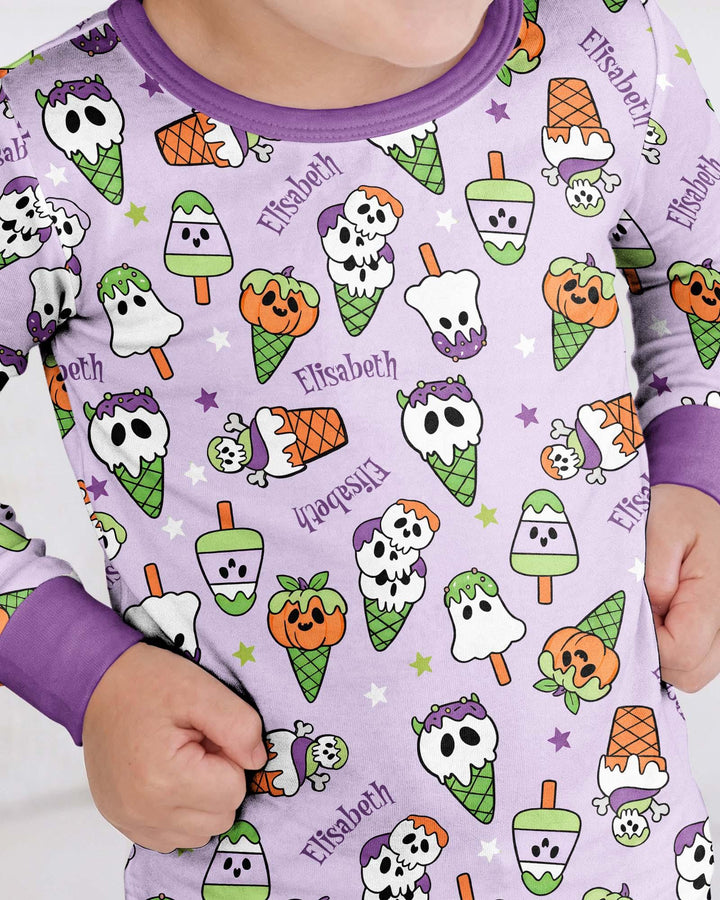 Summerween Ice cream Bamboo Two Piece Long Sleeve Pajama Set