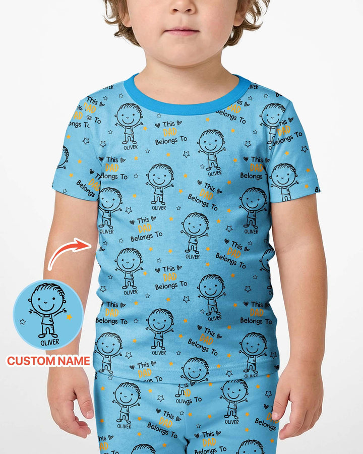 Zweiteiliges Pyjama-Set mit kurzen Ärmeln und Shorts im Sommer-Design