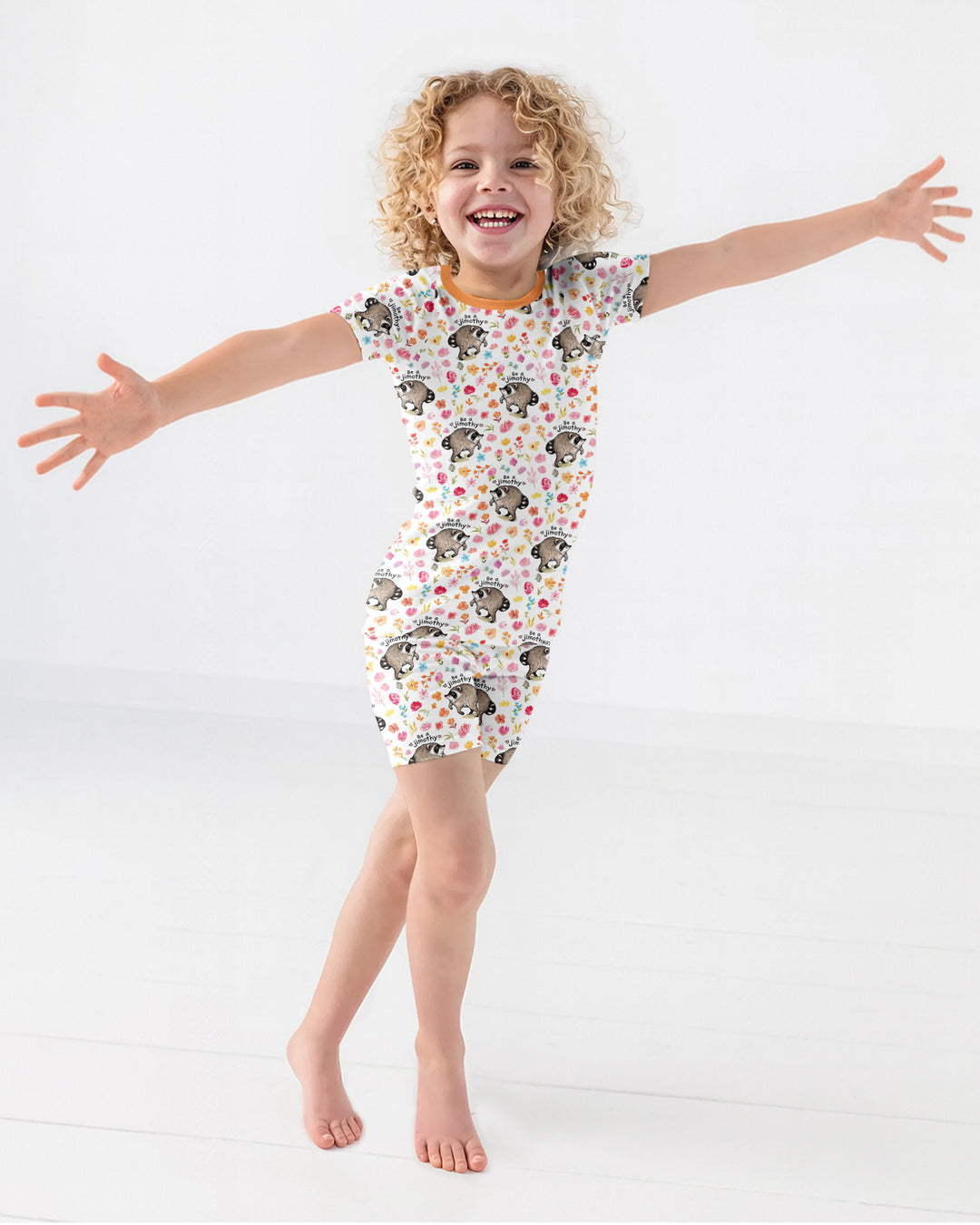 Be A Jimothy Family Matching Bamboo Two Piece Short Sleeve Shorts Pajama Set