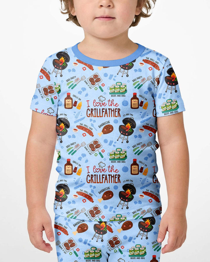 The Grill Father Family Matching Bamboo Two Piece Short Sleeve Shorts Pajama Set