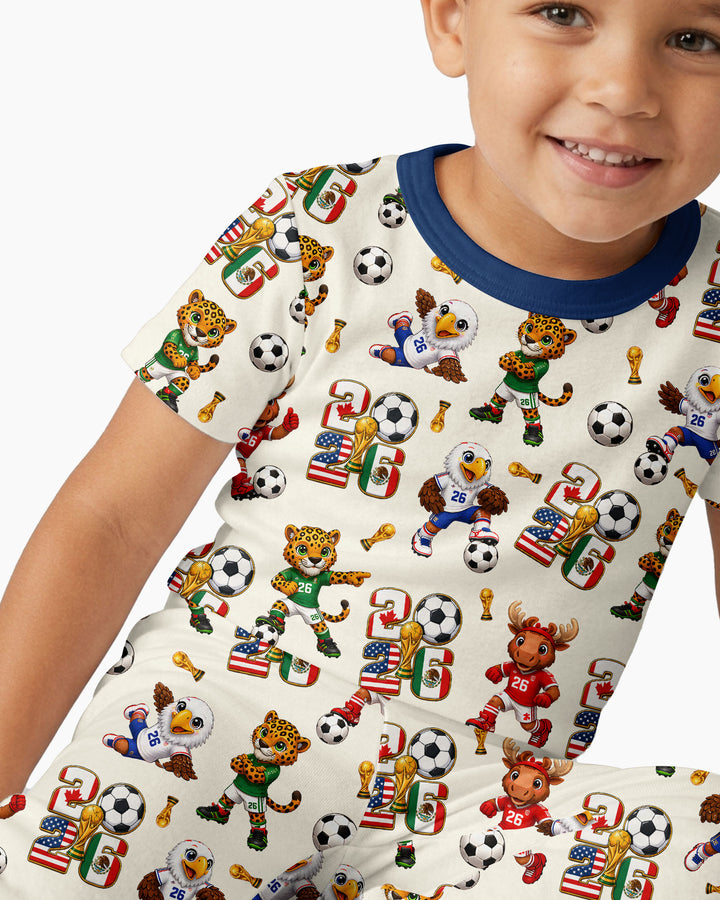 Zweiteiliges, kurzärmliges Pyjama-Set mit Marienkäfern