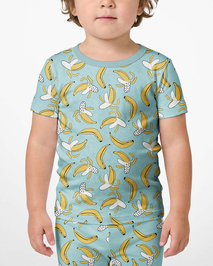 Bananas Bamboo Two Piece Short Sleeve Shorts Pajama Set