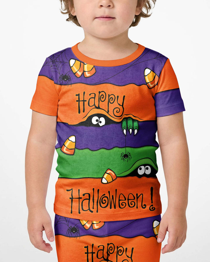 Happy Halloween Bamboo Two Piece Short Sleeve Shorts Pajama Set
