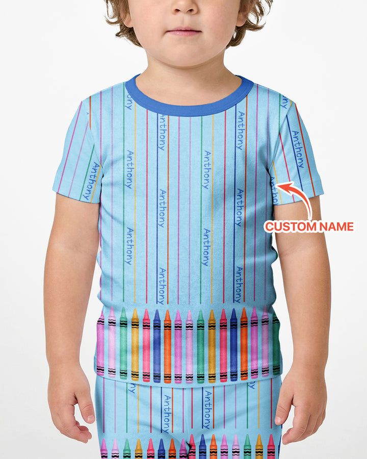 Schlafanzug-Set zweiteilig, kurze Ärmel, kurze Hose, Bambus