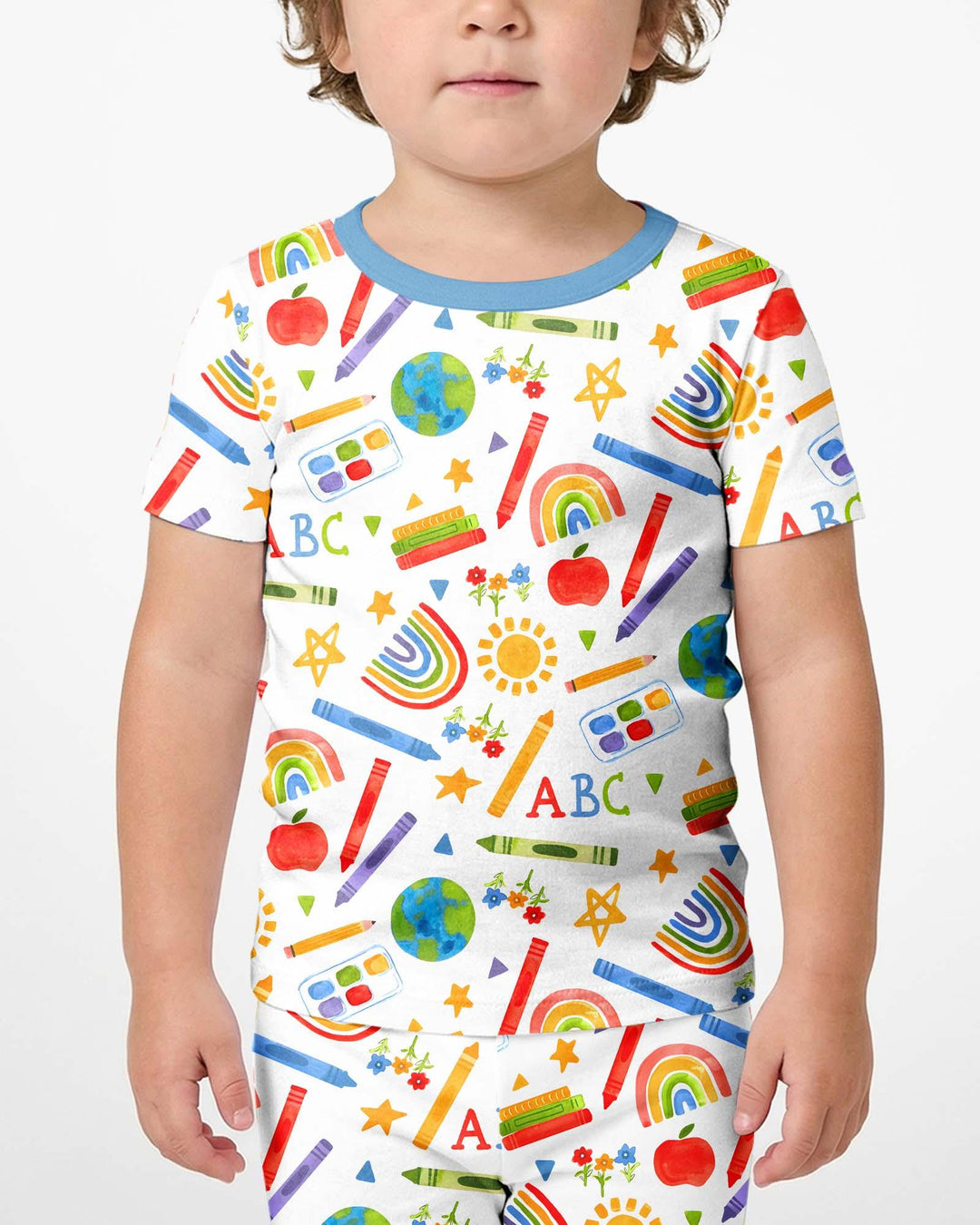 Schlafanzug-Set zweiteilig, kurze Ärmel, kurze Hose, Bambus