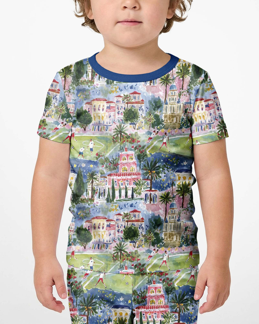 Schlafanzug-Set zweiteilig, kurze Ärmel, kurze Hose, Bambus