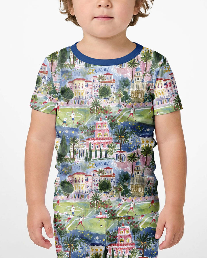 Schlafanzug-Set zweiteilig, kurze Ärmel, kurze Hose, Bambus