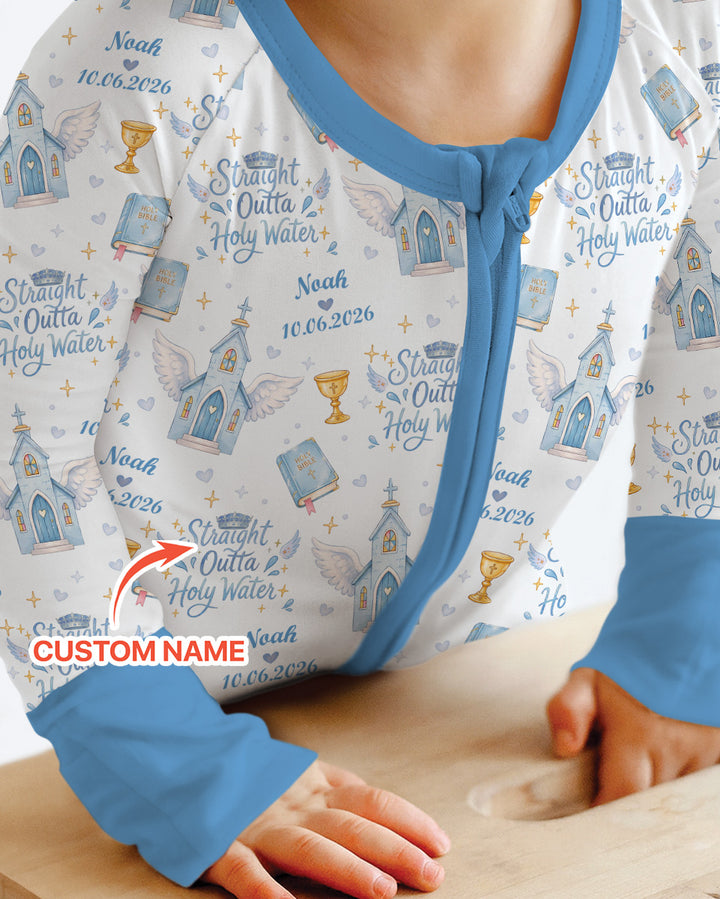 Gerippte Babykleidung mit individuellem Foto - Weich &amp; Skizzenhaft