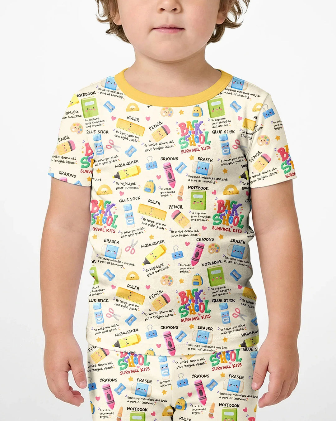 Schlafanzug-Set zweiteilig, kurze Ärmel, kurze Hose, Bambus