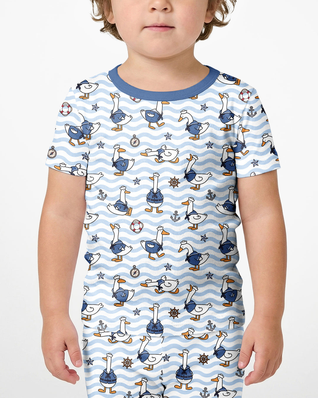 Schlafanzug-Set zweiteilig, kurze Ärmel, kurze Hose, Bambus