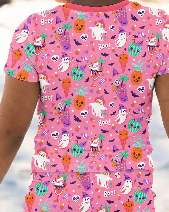 Zweiteiliges, kurzärmliges Pyjama-Set mit Marienkäfern