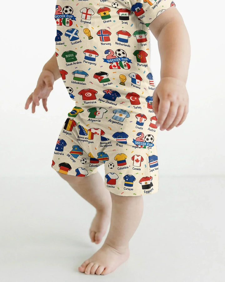 Schlafanzug-Set zweiteilig, kurze Ärmel, kurze Hose, Bambus