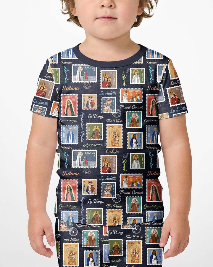 Schlafanzug-Set zweiteilig, kurze Ärmel, kurze Hose, Bambus
