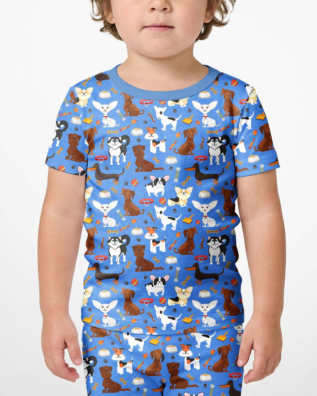 Dapper Dogs Pyjama-Set aus Bambus, zweiteilig, kurzärmelig, kurze Hose