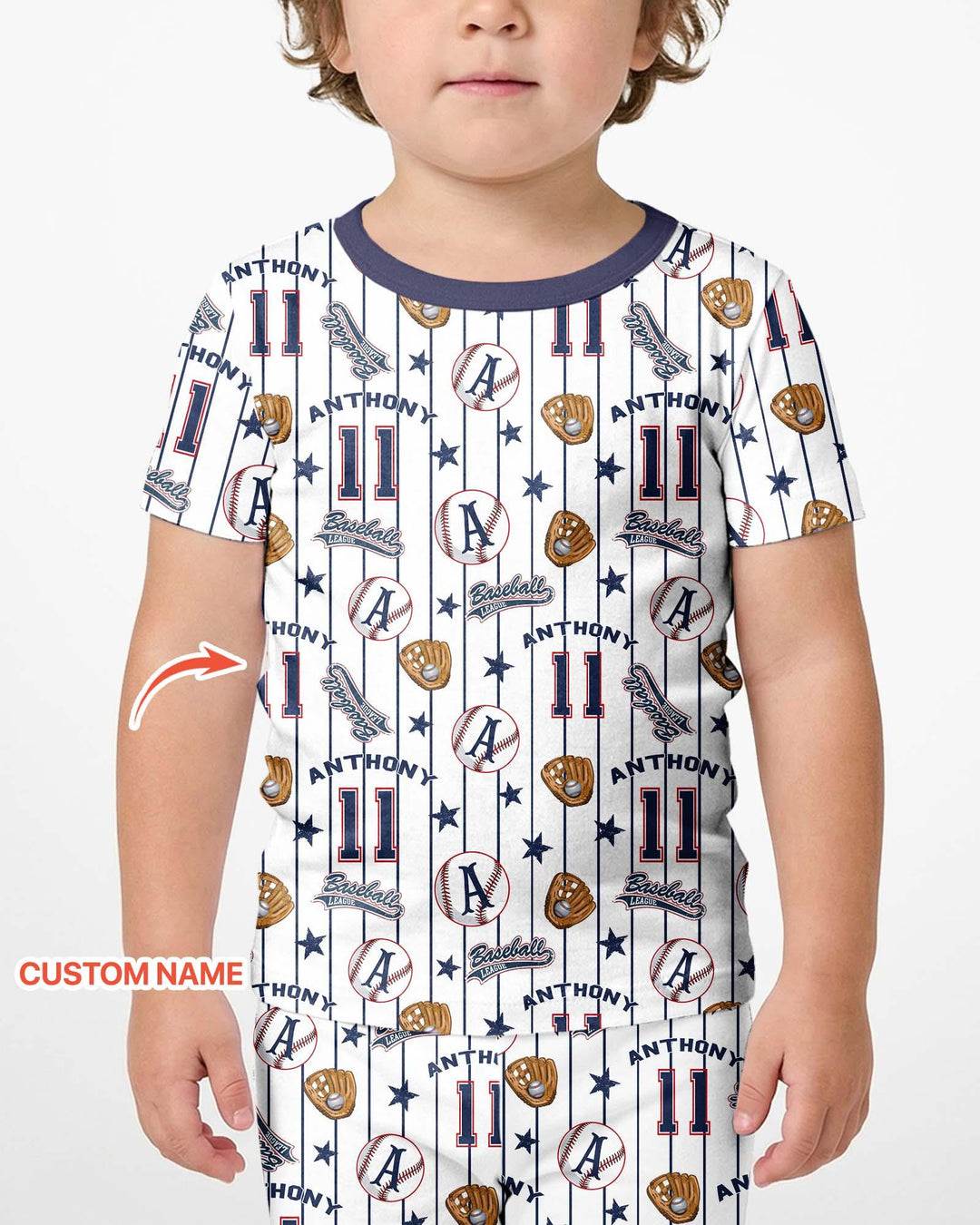 Zweiteiliges Pyjama-Set mit kurzen Ärmeln und Shorts im Sommer-Design