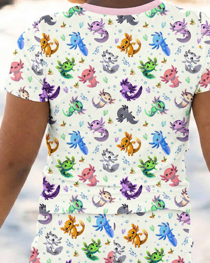 Zweiteiliges, kurzärmliges Pyjama-Set mit Marienkäfern