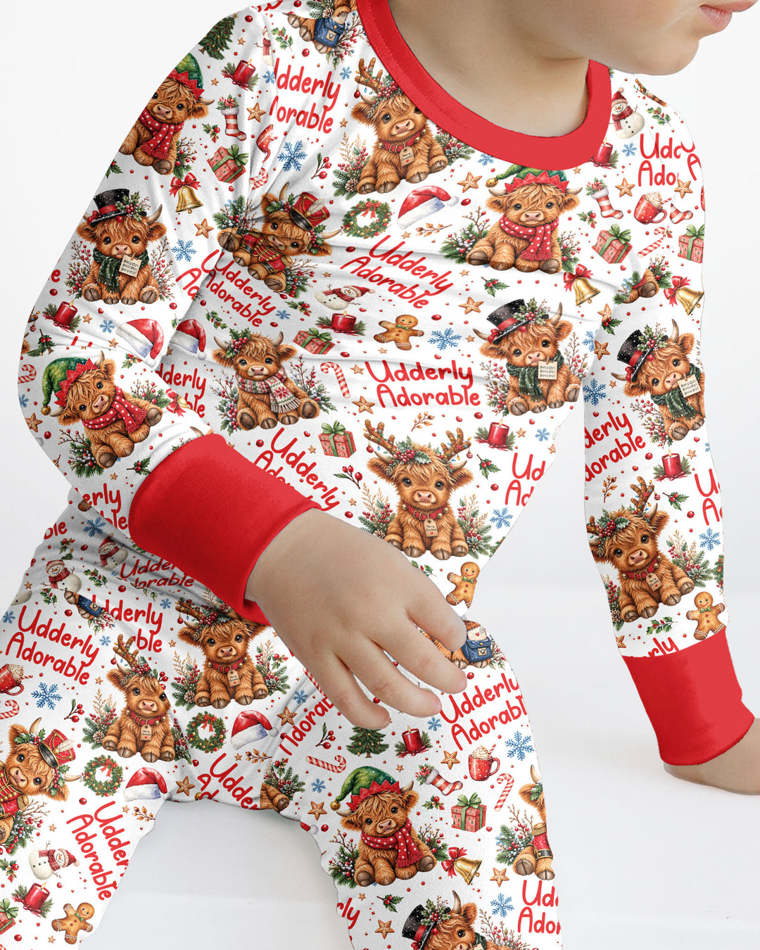 Udderly Adorable Bamboo Two Piece Long Sleeve Pajama Set