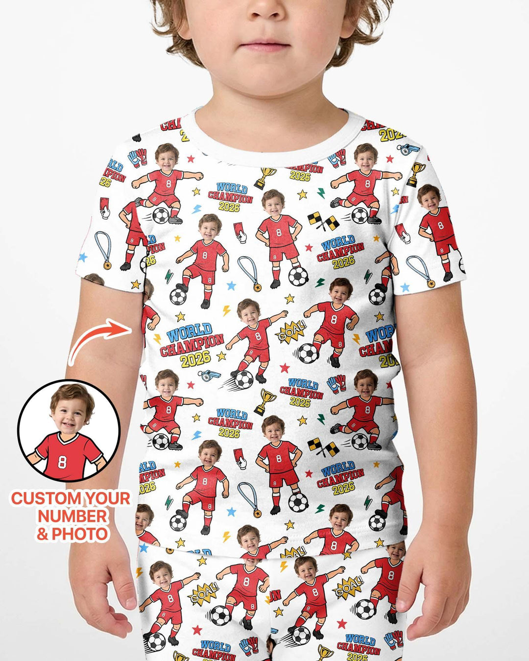 Zweiteiliges Pyjama-Set mit kurzen Ärmeln und Shorts im Sommer-Design