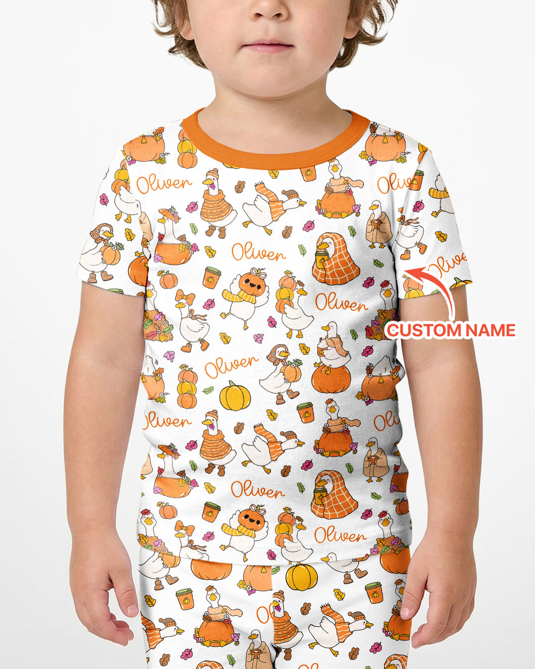 Fall Silly Goose Bamboo Two Piece Short Sleeve Shorts Pajama Set