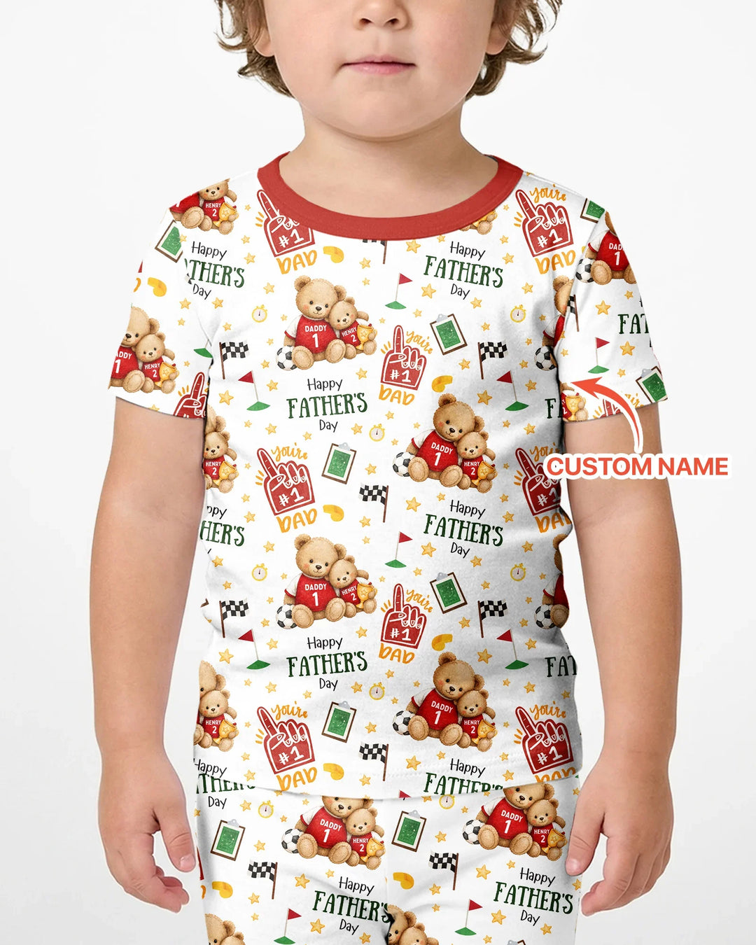Zweiteiliges Pyjama-Set mit kurzen Ärmeln und Shorts im Sommer-Design