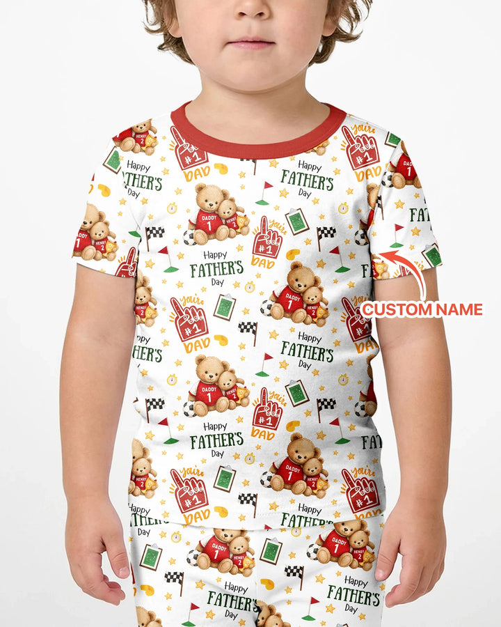 Zweiteiliges Pyjama-Set mit kurzen Ärmeln und Shorts im Sommer-Design