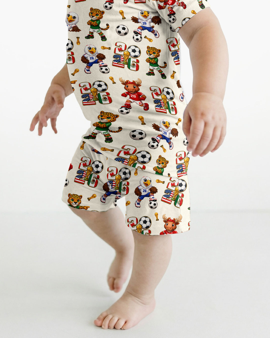 Schlafanzug-Set zweiteilig, kurze Ärmel, kurze Hose, Bambus