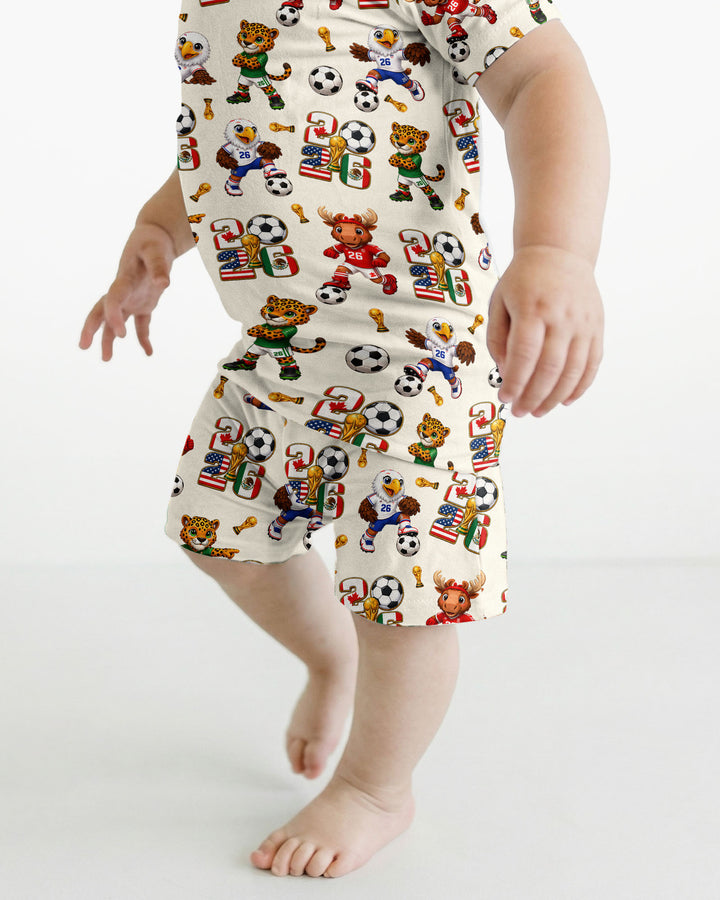 Schlafanzug-Set zweiteilig, kurze Ärmel, kurze Hose, Bambus