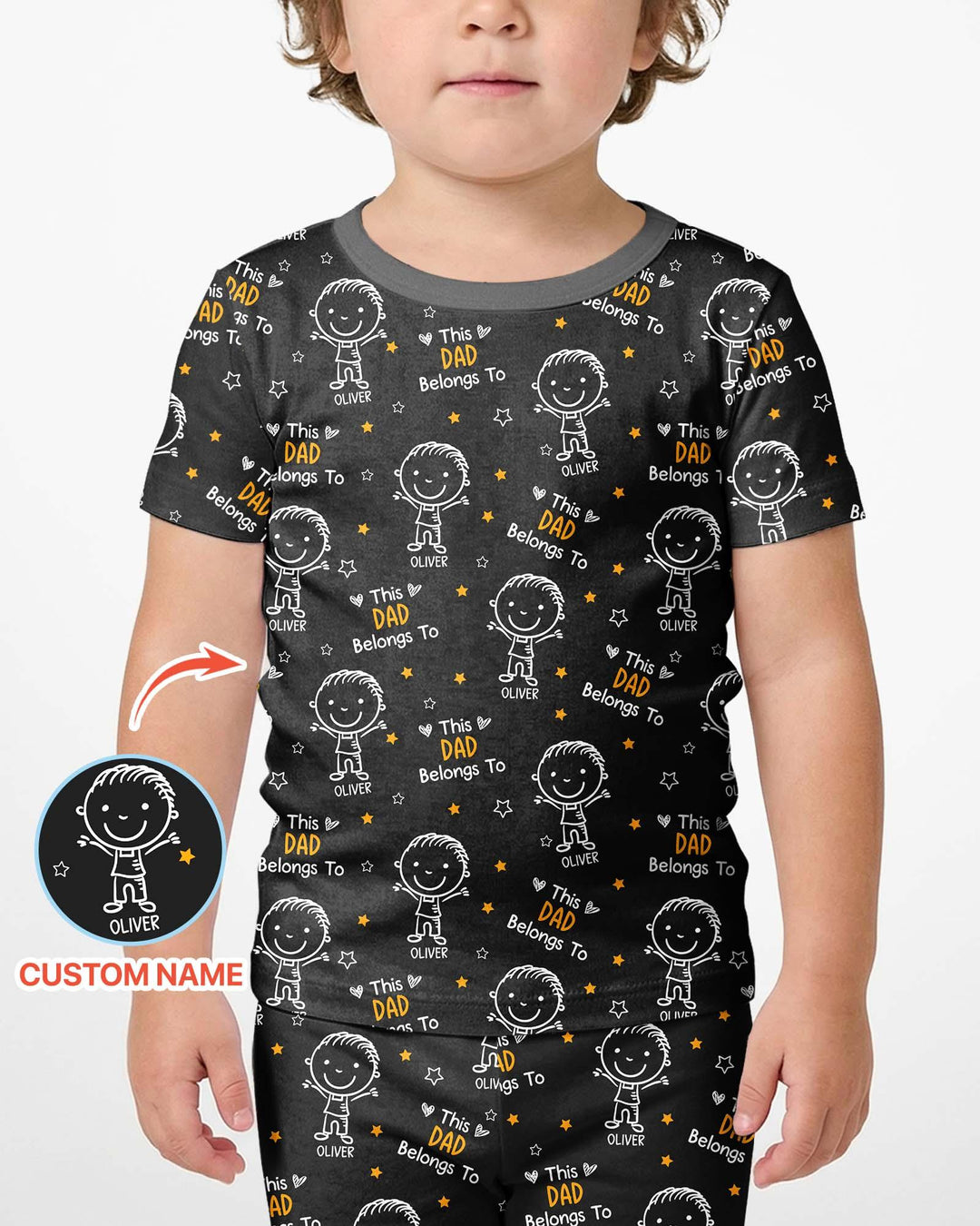 Zweiteiliges Pyjama-Set mit kurzen Ärmeln und Shorts im Sommer-Design