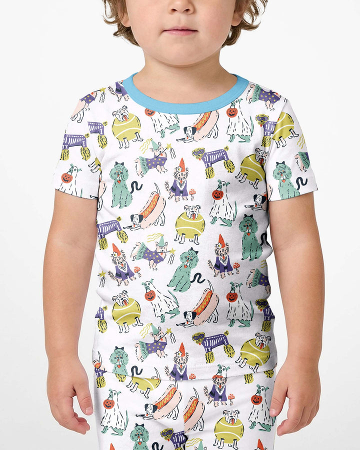 Bark-O-Ween Bamboo Two Piece Short Sleeve Shorts Pajama Set