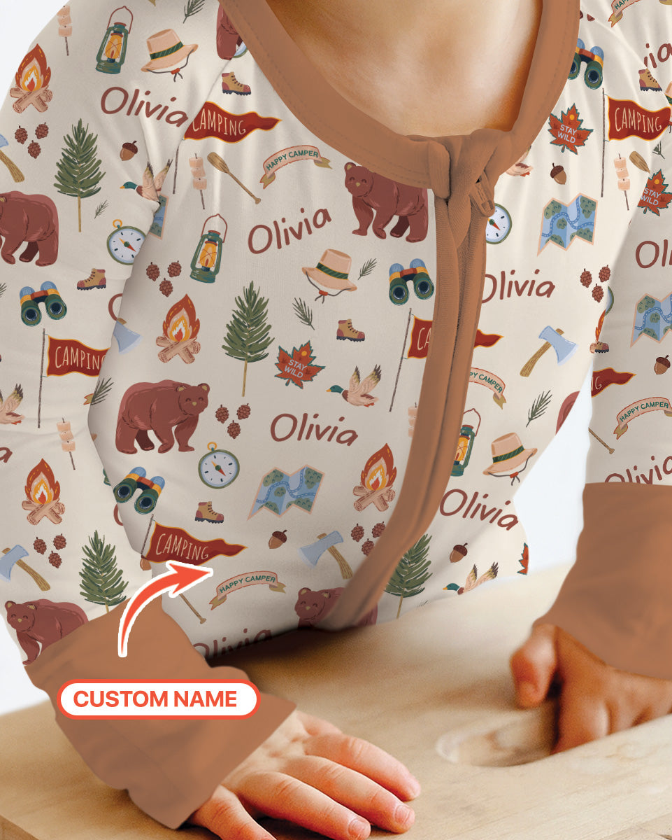 Custom Name Adventure Outdoors Bamboo Convertible Zippy