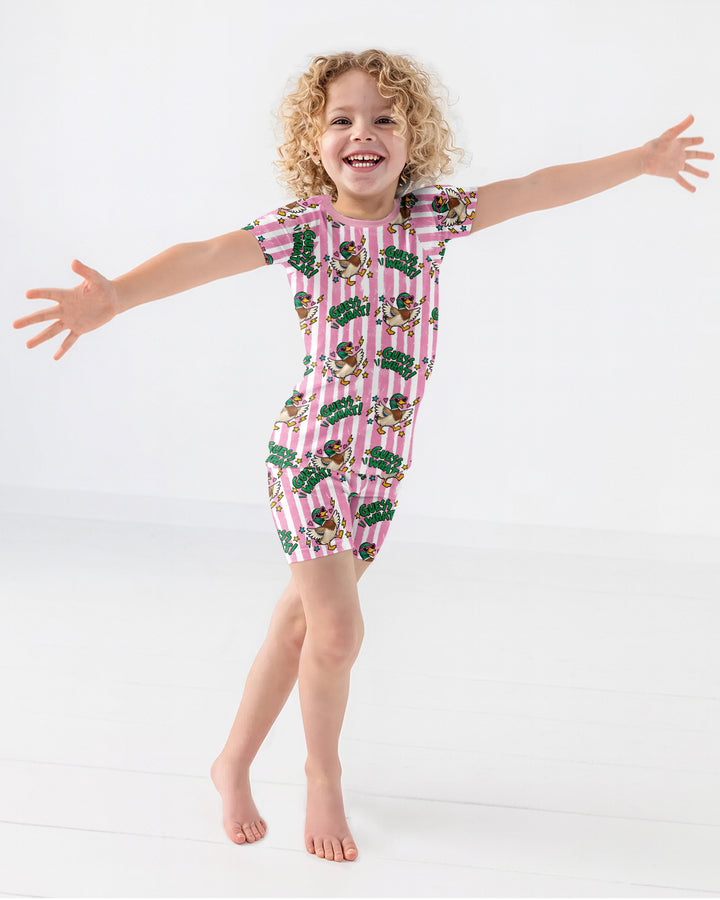 Guess What Mallard Butt Bamboo Two Piece Short Sleeve Shorts Pajama Set