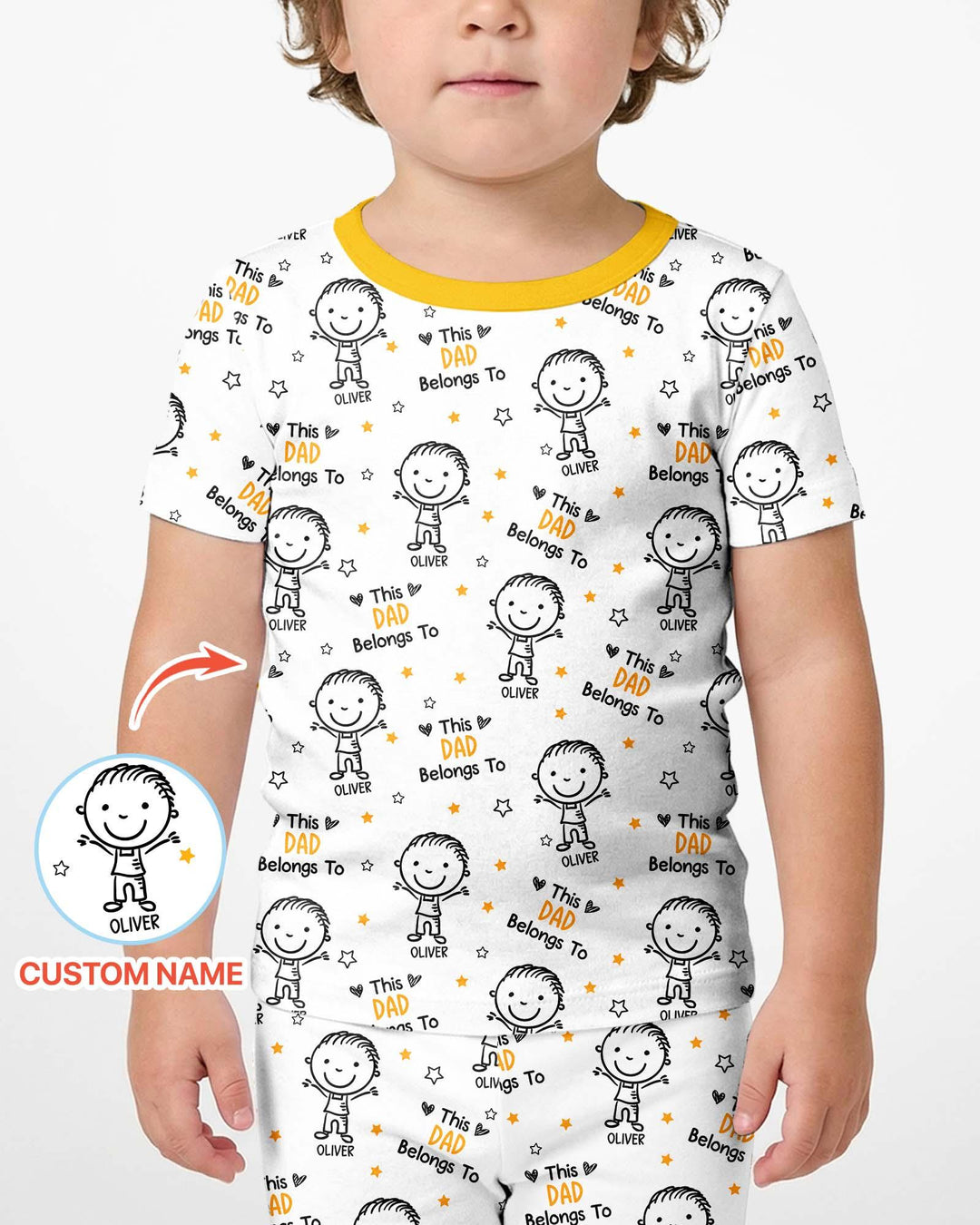 Zweiteiliges Pyjama-Set mit kurzen Ärmeln und Shorts im Sommer-Design