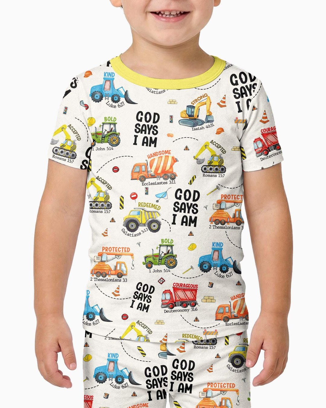 God Says I Am Bamboo Two Piece Short Sleeve Pajama Set