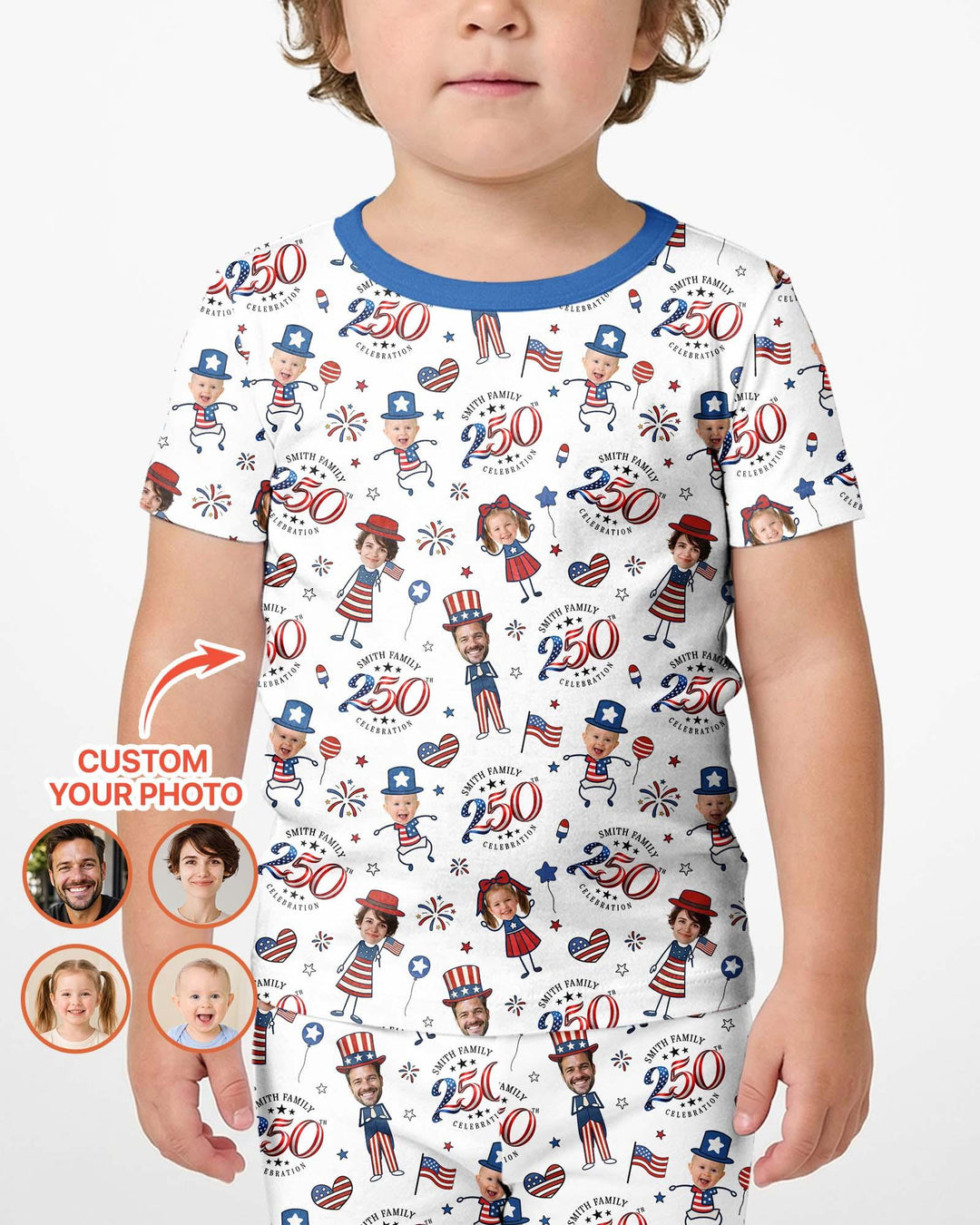 Zweiteiliges Pyjama-Set mit kurzen Ärmeln und Shorts im Sommer-Design