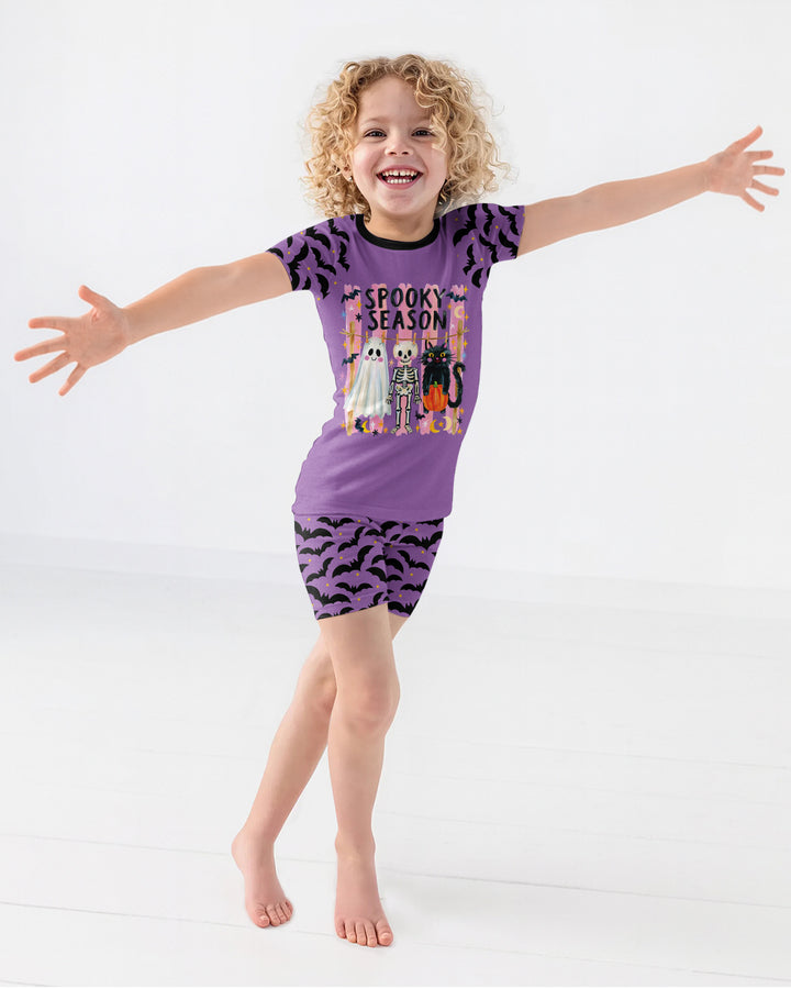 Bats & Boos Family Matching Bamboo Two Piece Short Sleeve Shorts Pajama Set