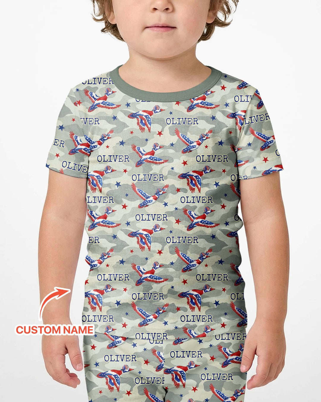 Zweiteiliges Pyjama-Set mit kurzen Ärmeln und Shorts im Sommer-Design