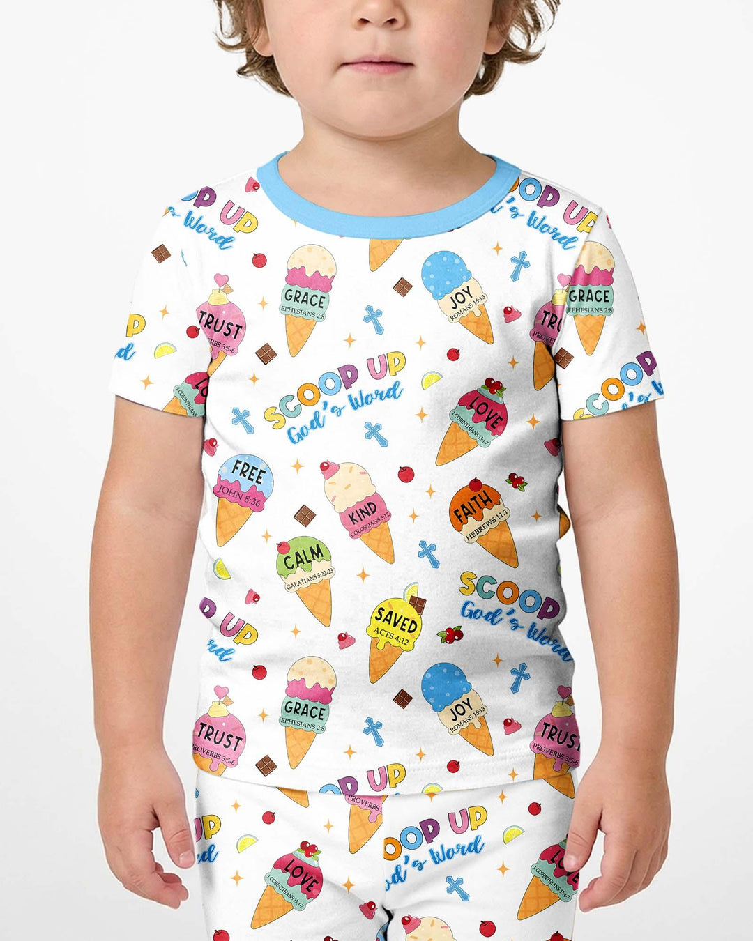Template Zweiteiliges Pyjama-Set mit kurzen Ärmeln und Shorts
